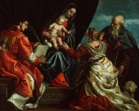 Paolo  Veronese Sacra Conversazione oil painting picture